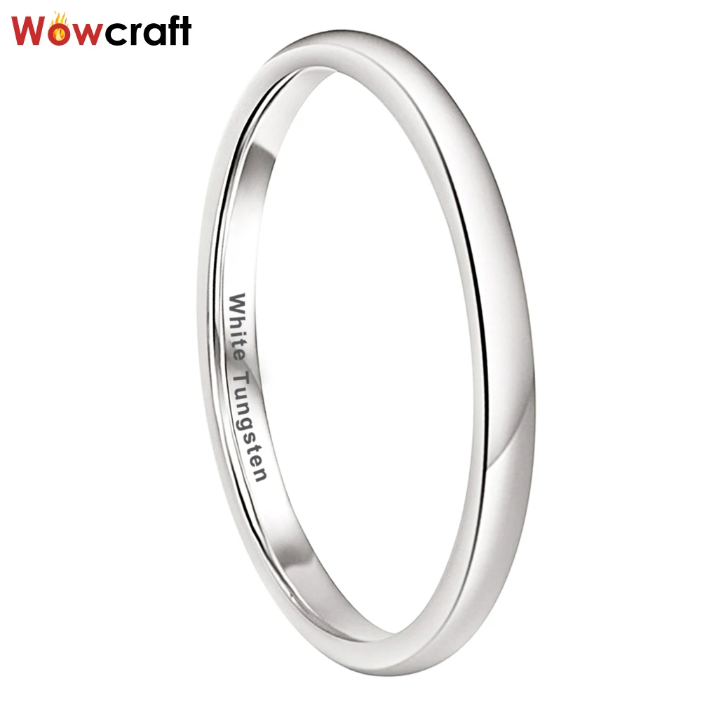 Alliances Blanches en Tungstène pour Homme et Femme, Bague de Fiançailles, Polie, Brillante, Confortable, à la Mode, Livraison Directe, Six