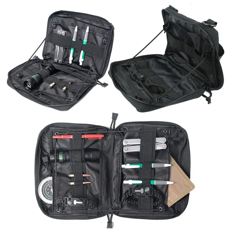 Bolsa Tática Médica Portátil para Uso Externo, Organizador de Cintura MOLLE para Camping, Caminhada, Viagem e Carro
