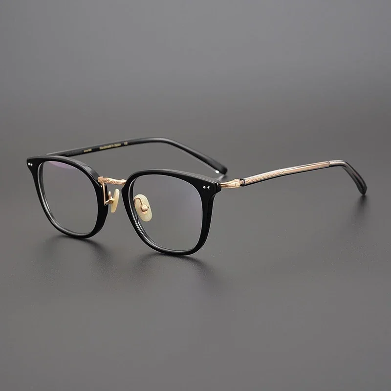 Japan Collection Brand Retro Square Acetate Optical Glasses Frame Men Women Spectacle Pure Titanium Rectangle Eyeglasses Frame