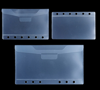 A6 A7 A8 PP Storage Bag for 6 Ring Notebook Divider Page Waterproof PVC Filing Bag