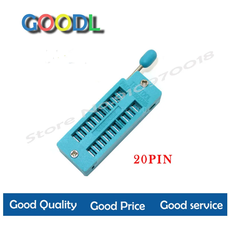 1pcs/lot 14 16 18 20 24 28 32 40 P Pin 2.54 MM Green DIP Universal ZIF IC Socket Test Solder Type IC lock seat zif socket