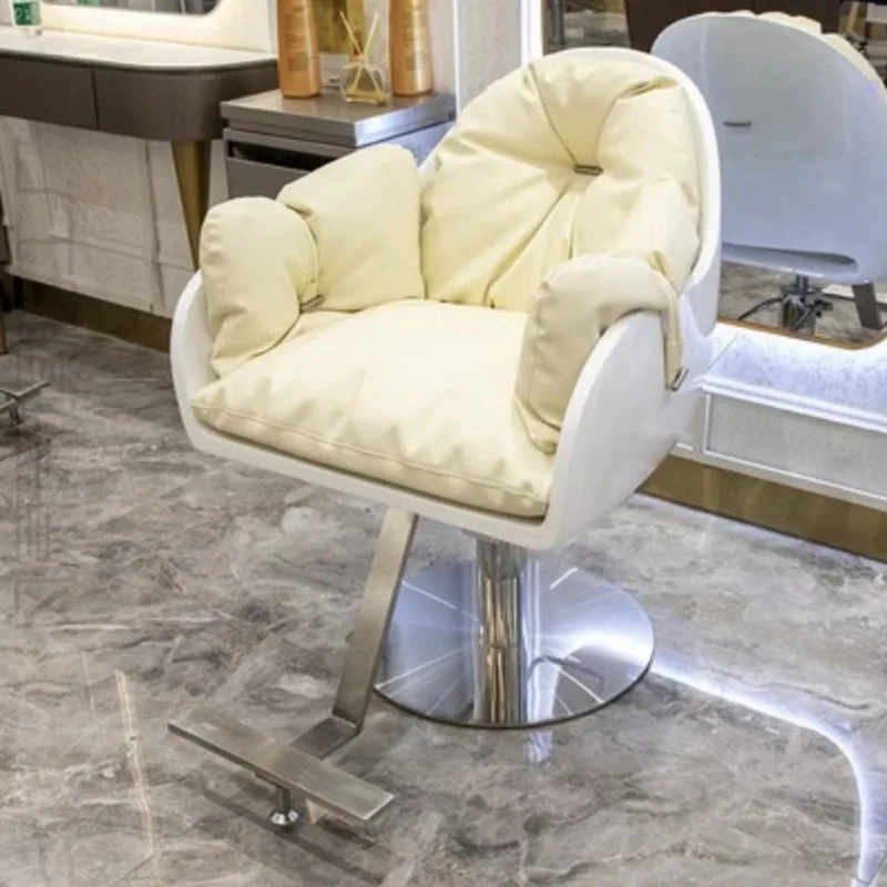 

Swivel Chair Salon Hair Stylist Chairs Beauty Lashists Professional Barber Rotating Vintage Furniture Equipment Nail Aesthetic