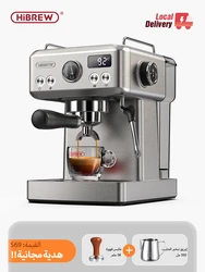 Hibrew 20bar semiautomática máquina de café expresso temperatura ajustável 58mm portátil frio/quente cafeteira metal caseh10a
