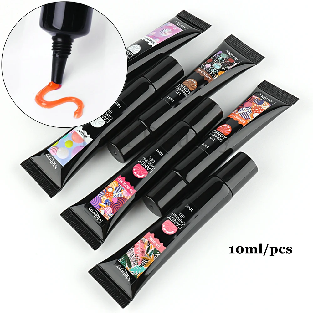 10Ml 5D Pudding Gel Reliëf Liner Nagellak Koreaanse Stijl Snoep Macaron Kleur Solid Modeling Gel Doorschijnend Vernis GLTG01-12