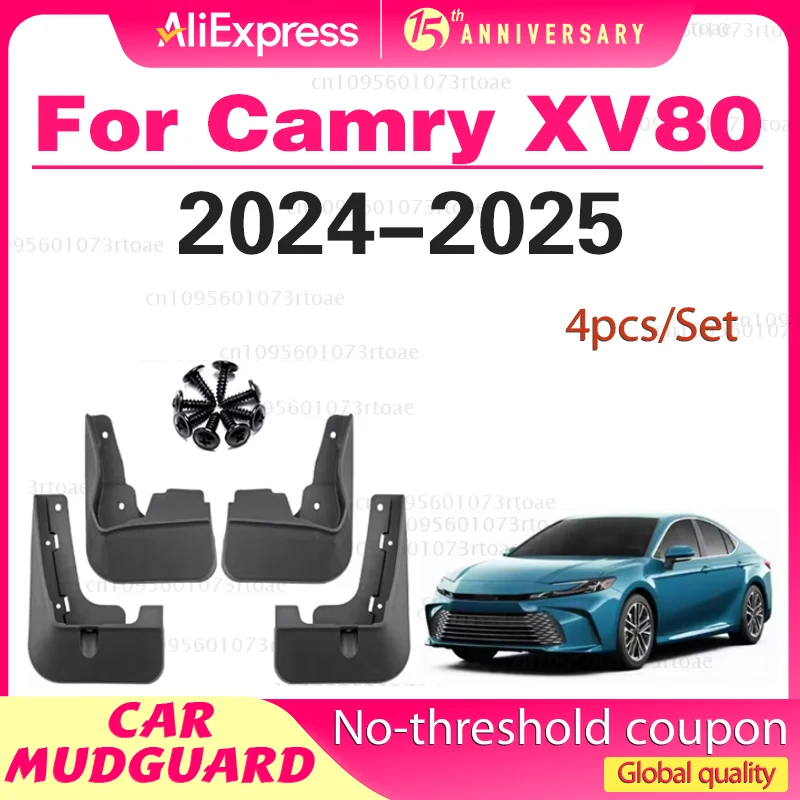 

4x Mud Flaps For Toyota Camry LE XLE XV80 2024 2025 9th Gen Splash Guards Mudguards Flap Front Rear Fender Cover Dirty Protector