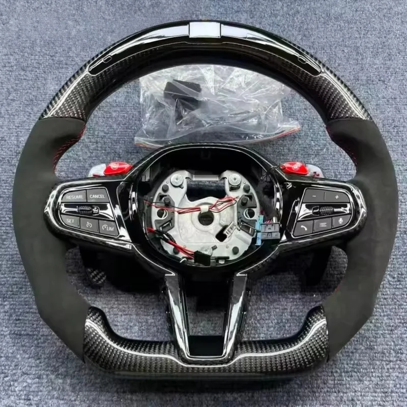 Светодиодный индивидуальный руль из углеродного волокна и кожи для BMW G20 G21 G22 G26 G30 G11 G12 G31 G32 G38 M3 M4 M5 M6.