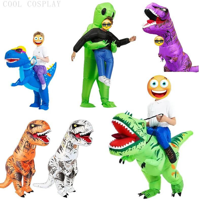 Adult Half Body Dinosaur Cosplay Costume T-Rex Dinosaur Inflatable Outfits Halloween Carnival Party Props Stage Performance Wear