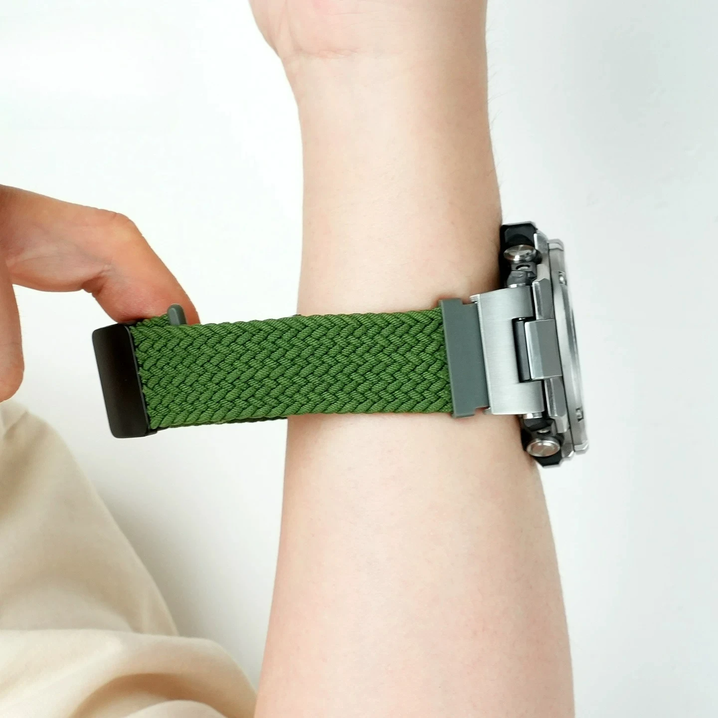 For Casio Steel Heart GST-B100/w300/400g/s310 Nylon Braided Strap Men's Modification view 4