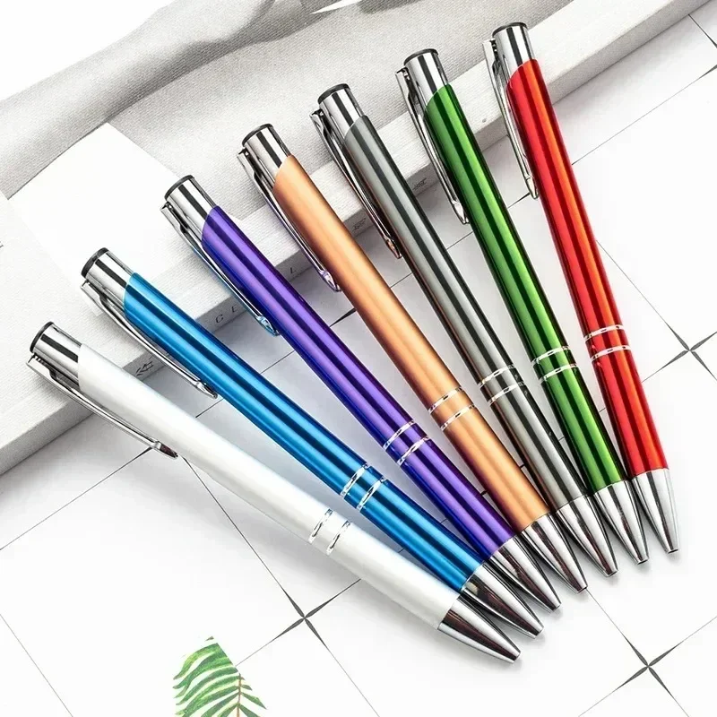 50pcs/Set HotSell Custom Ballpoint Pen Metal Pen Support Custom Logo Advertising Wholesale Personalized Pen Advertising Gift