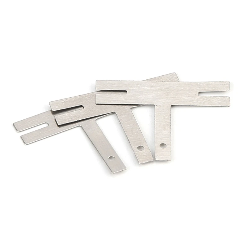 Nickel Strip 100 Piece T Shaped Nickel Sheets Plates Battery Nickel Plated Steel Belt Strip Spot Welding Connector