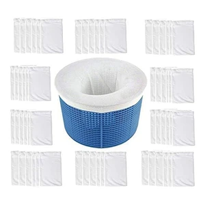 Swimming Pools Skimmer Basket Bag Elastic Filter White Elasticity Splitter Pool Skimmer Net Fine Mesh Net Bag