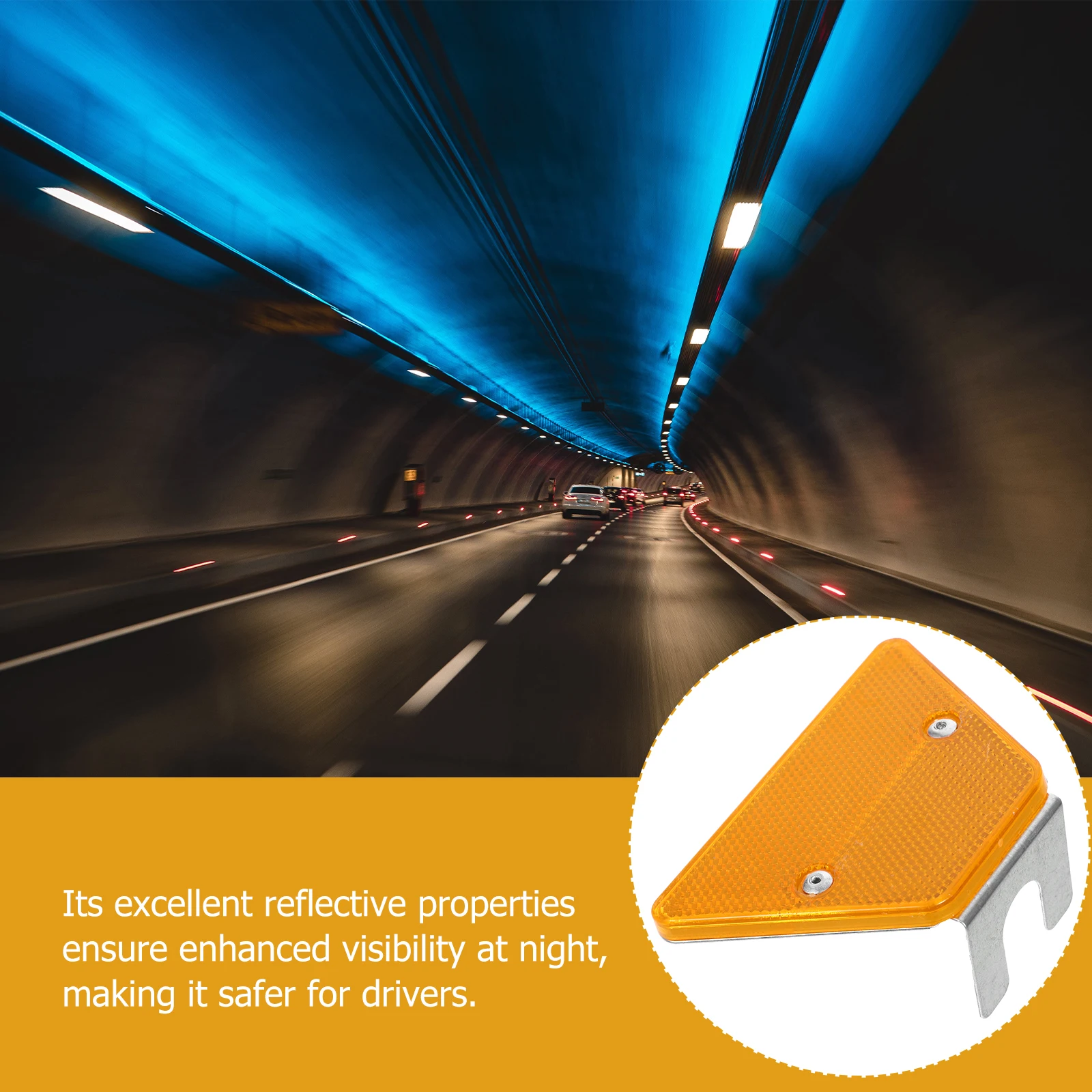 

Trapezoidal Rectangular Profile Reflective Markers Delineators Driveway Entrance Pavement High Brightness PC Iron Reliable