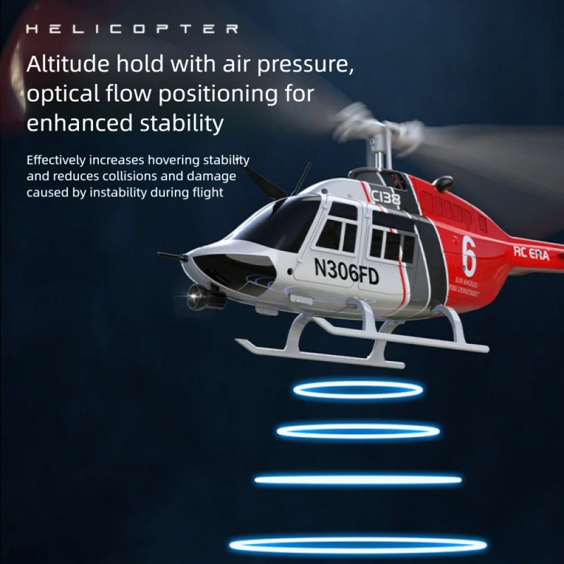 RC ERA C138 6-Channel Long-Range Remote Control Helicopter Electric Model Toy Airplane