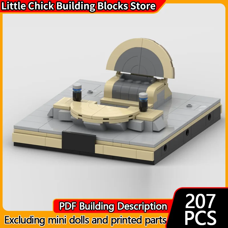 Stadt Street View Modell MOC Gebäude Ziegel Desert Regal Stuhl Modulare Technologie Kinder Urlaub Geschenke Montieren Spielzeug Anzug