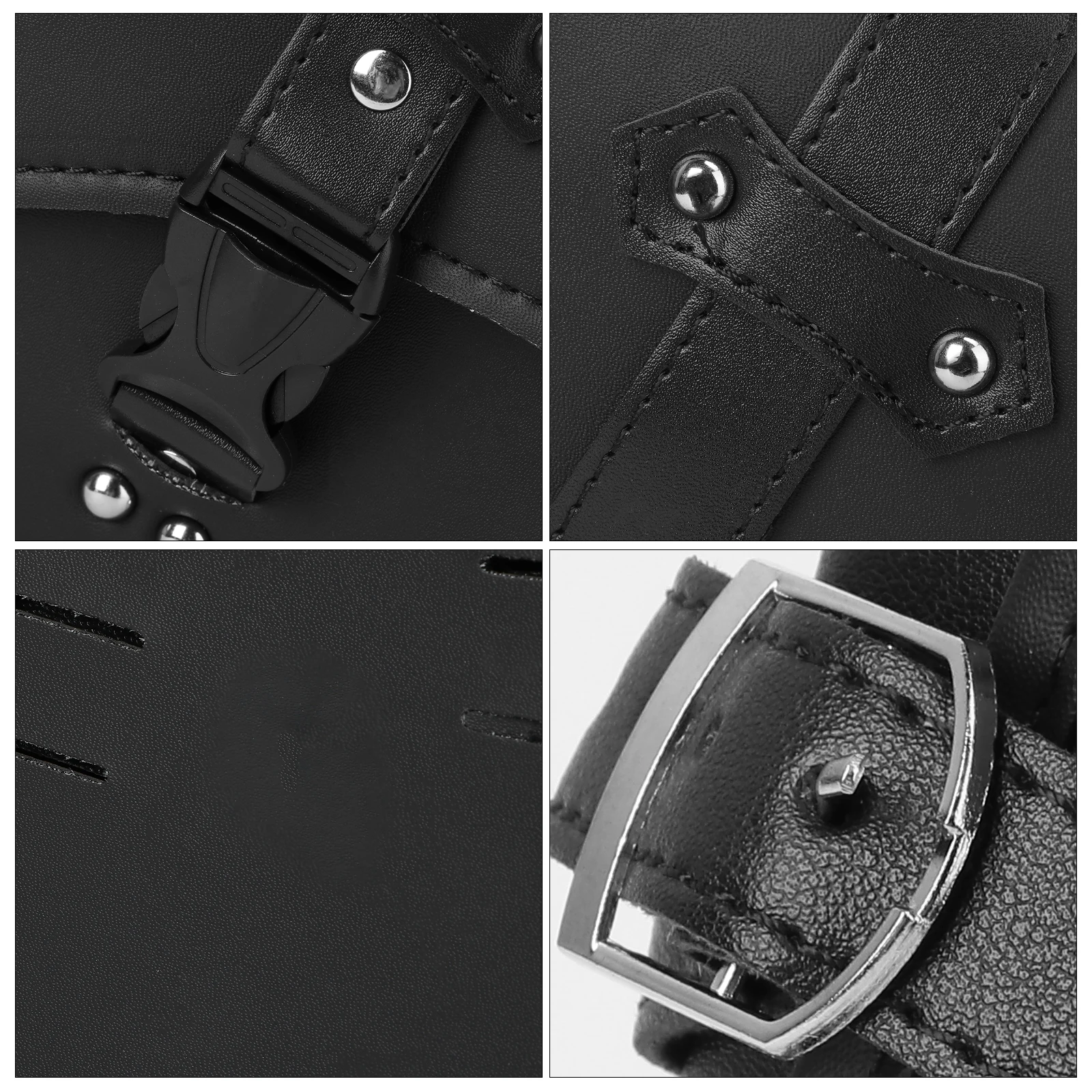 

PU Motorcycle Side Bag Bolsa Lateral Para Motocicleta Tool Storage Quick Release Buckle for Bike Scooter Swingarm Road Mountain