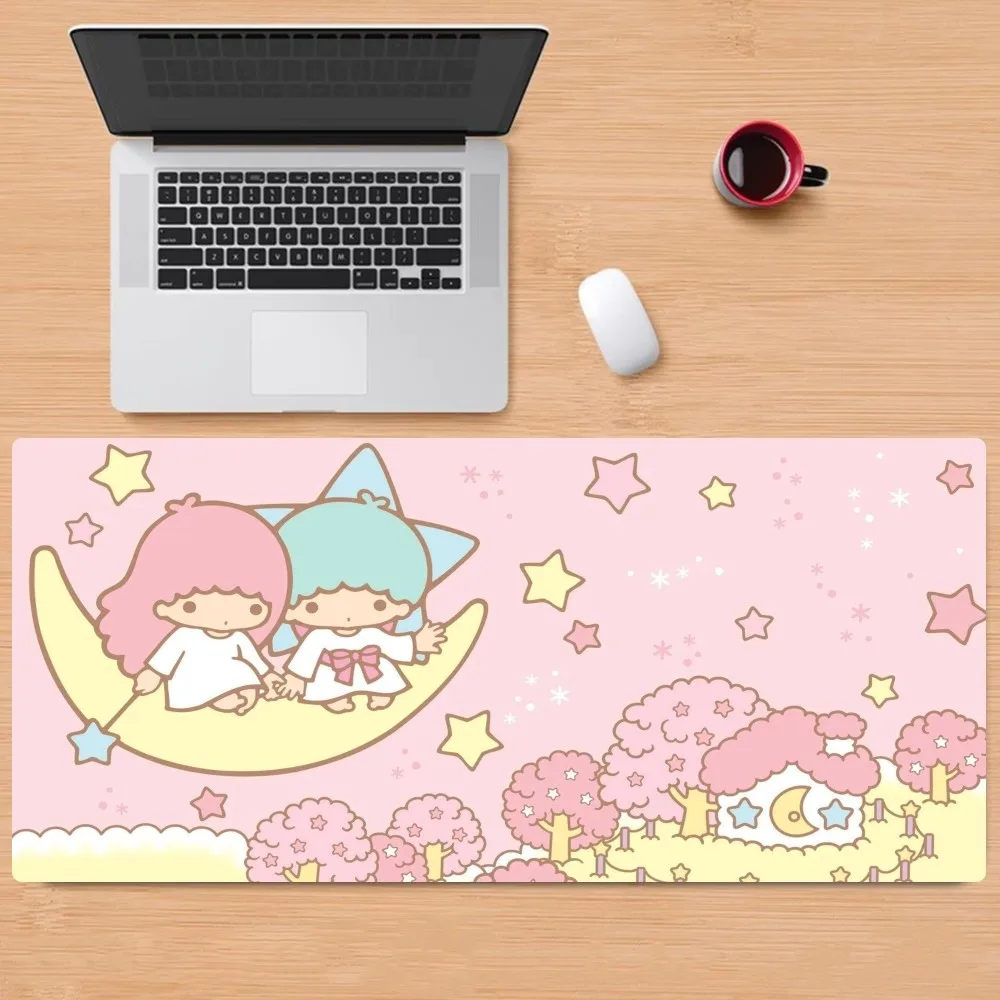 Sanrio Little Twin Star Mousepad Mousepad antiscivolo Lockedge Office Student Gaming addensato grande cuscino da scrittura