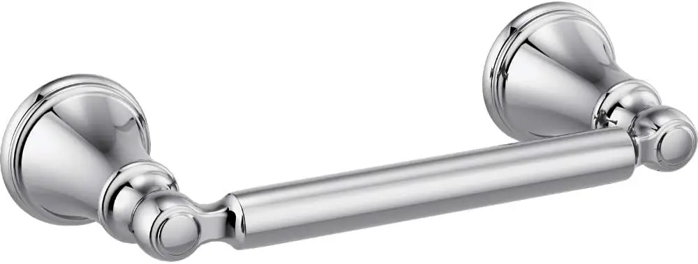 

Polished Chrome Toilet Paper Holder for Bathroom Storage, Pivoting Wall-Mounted Tissue Roll Organizer