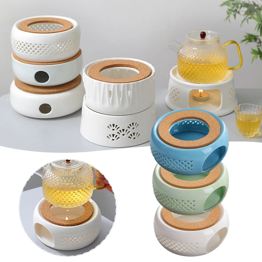 Ceramic Teapot Warmer Candle Base Kitchen Desktop Coffee Glass Pot Heater Tea Water Beverage Heating Stove Kitchen Accessories