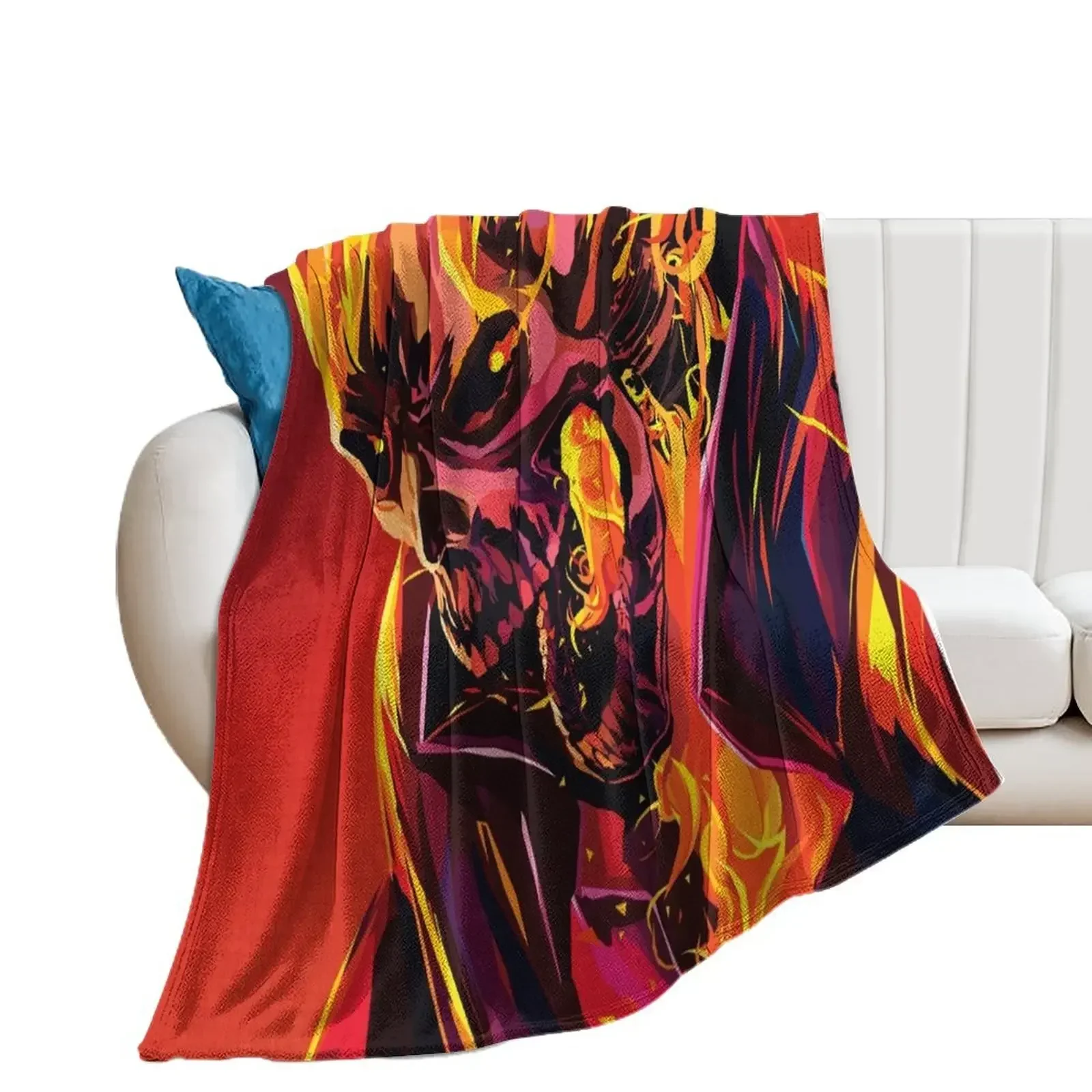 

Ghost Rider Throw Blanket Plaid on the sofa Bed covers Blankets