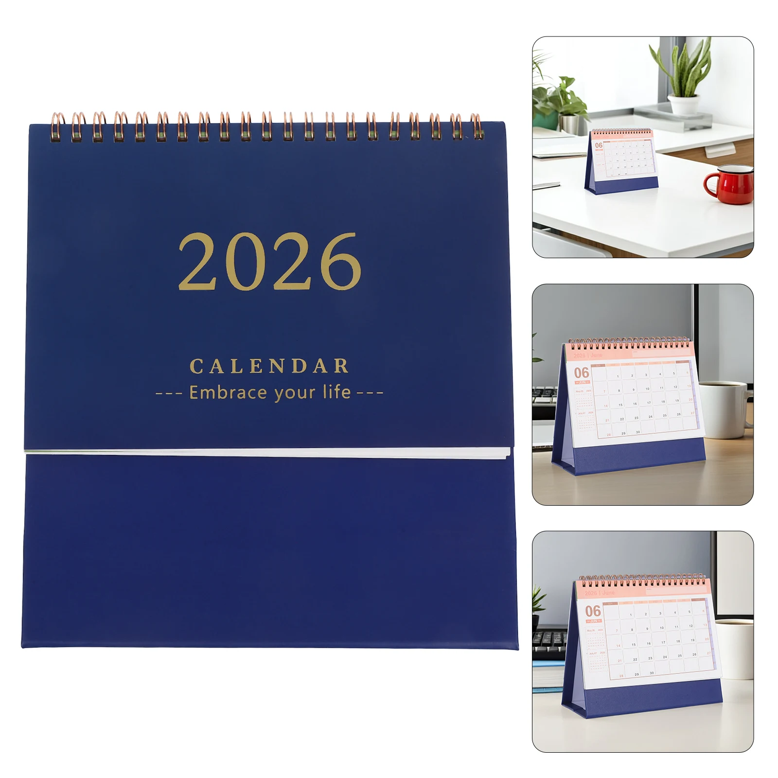 

2026 Desk Calendar Standing Flip Small Monthly Planner Compact Design Paper For Home Office School Tabletop Organizer