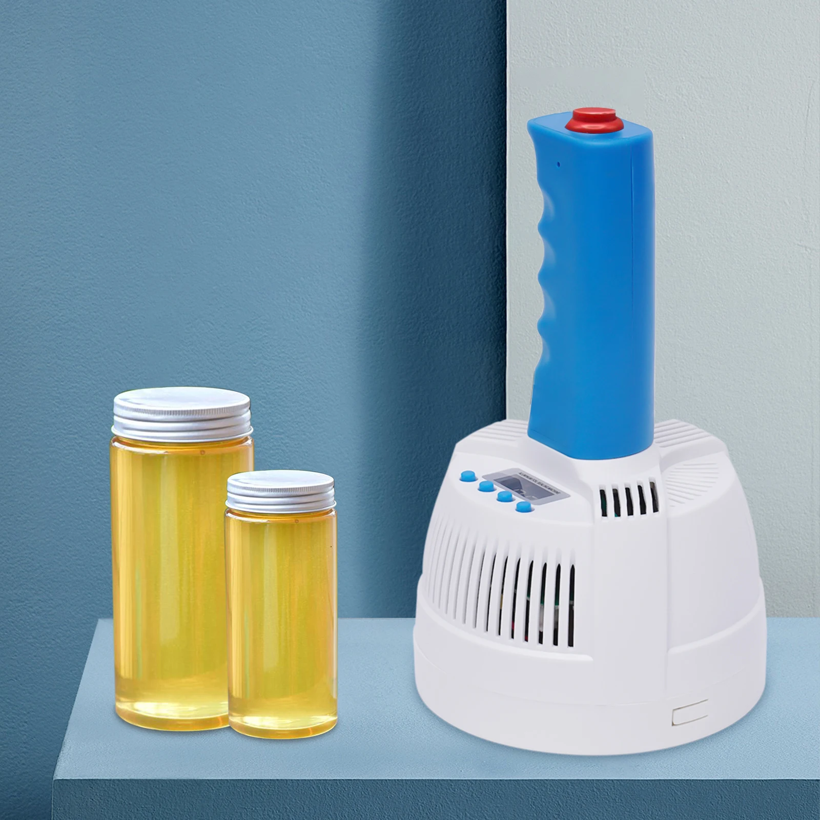 البلاستيك المحمولة التعريفي السدادة التدفئة الكهرومغناطيسية 5 مستويات الطاقة قابل للتعديل 2-3.94IN قطر الختم للأغذية المشروبات