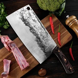 Dual-use Chopping&Slicing Knife Forged Blade Cleaver 50Cr15mov High Carbon Steel Chef's Knife Japanese Kitchen Cleaver Knives