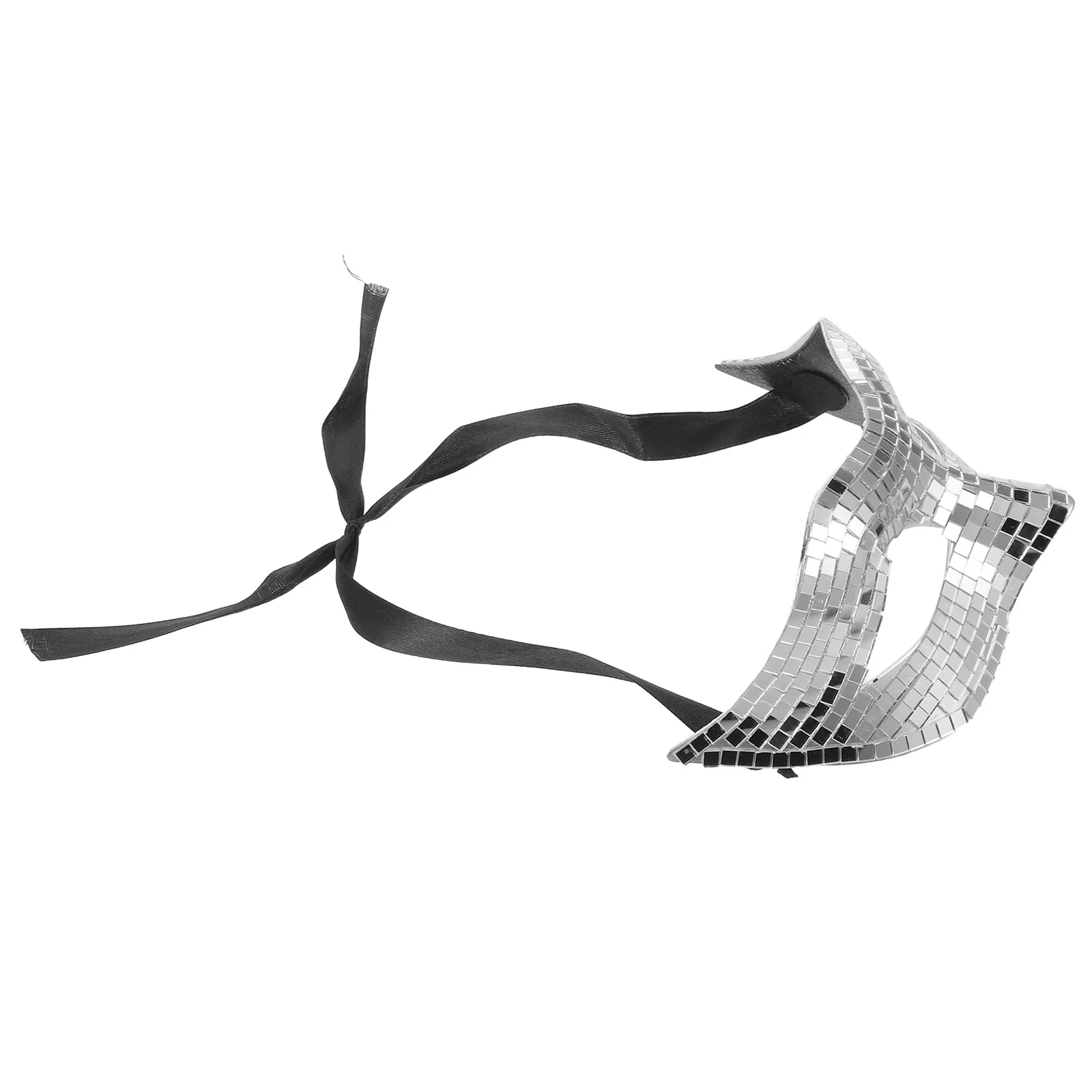 

Face Mask Disco Ball Masquerade Fancy Dress Masks Prom Carnival Eye Silver Glitter Lovers