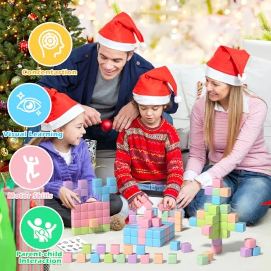 Blocchi magnetici da 30 pezzi Blocchi di costruzione impermeabili in colori Macaron per l'aula prescolare Giocattoli sensoriali ideali per con Auti