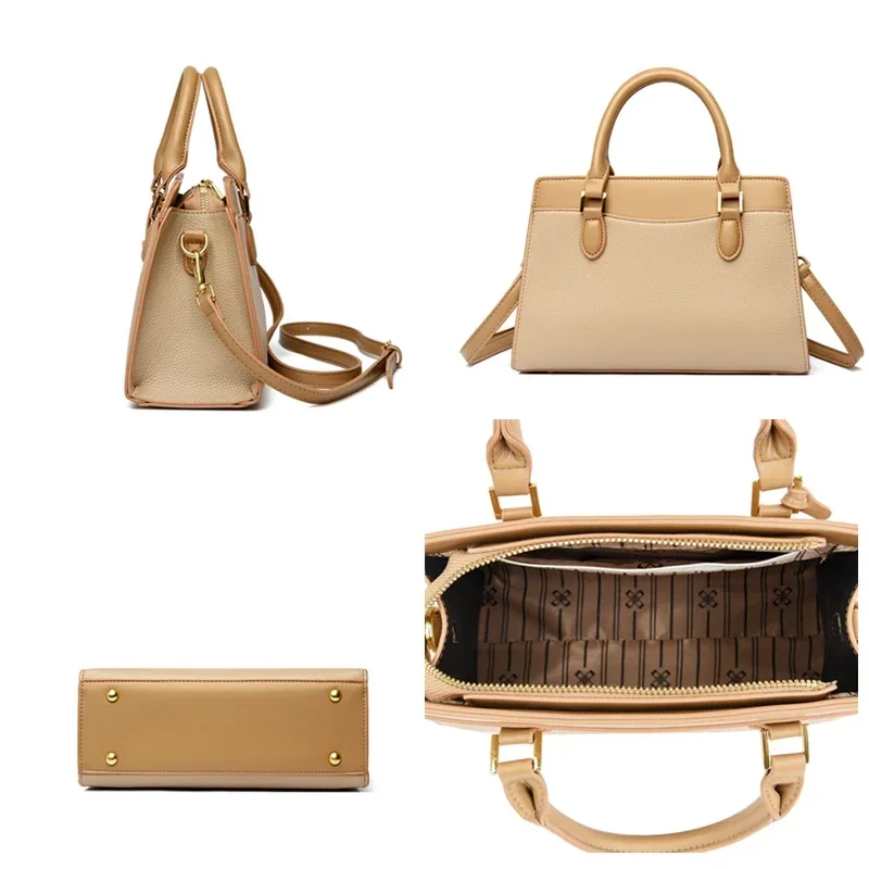 Fashion Brand Tote Bag Shoulder Crossbody Bags for Women 2024 New Luxury Leather Handbags Female Designer Messenger Bag Purse