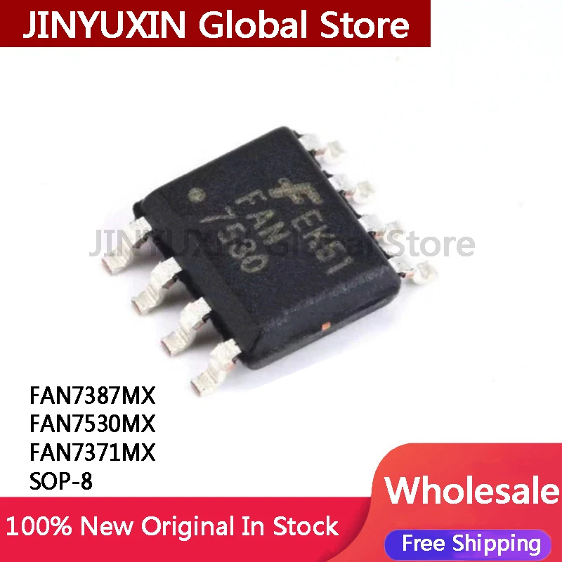 2Pcs FAN7387MX FAN7387 FAN7530MX FAN7530 FAN7371MX FAN7371 SOP-8 IC Chip In Stock