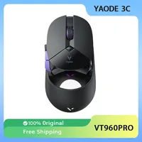 Rapoo VT960PRO Wireless Mouse Dual Mode 4k RGB Ergonomics OLED Display Paw3395 Gaming Mouse Programmable PC Gamer Gift