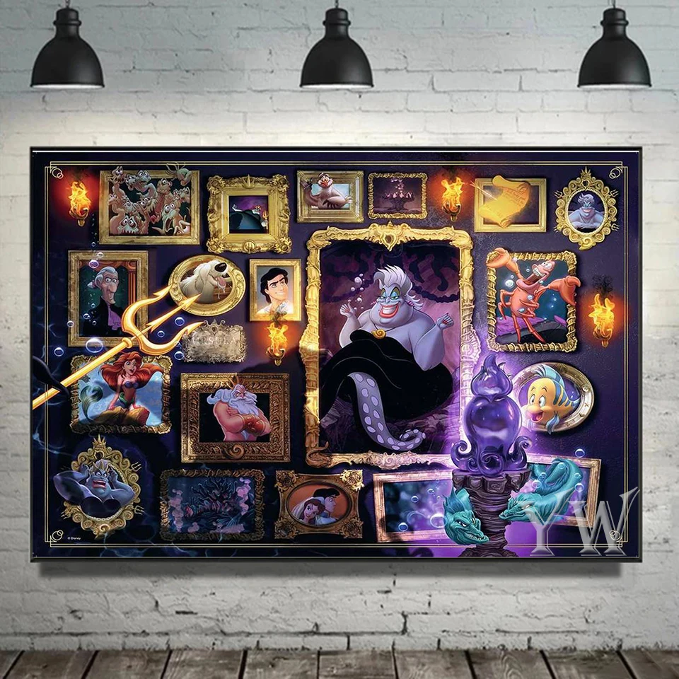 Disney Villains Diamond Painting 5D Diamond Art Full Drill Picture Rhinestones Embroidery Mosaic Kit Cross Stitch Decor Gift