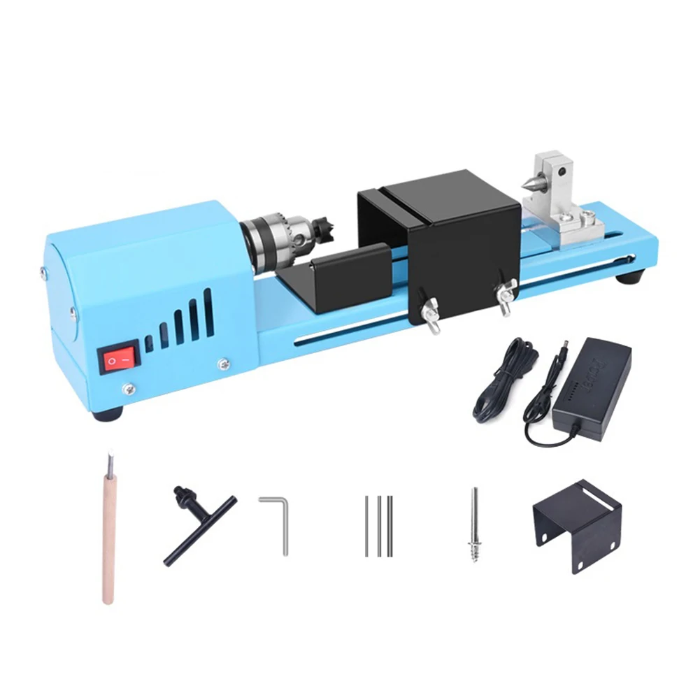 150W Lathe Beads Machine Miniature Buddha Pearl Lathe Drill Rotary Tool 12V/24V Polisher Table Saw Mini DIY Wood Lathe Kit