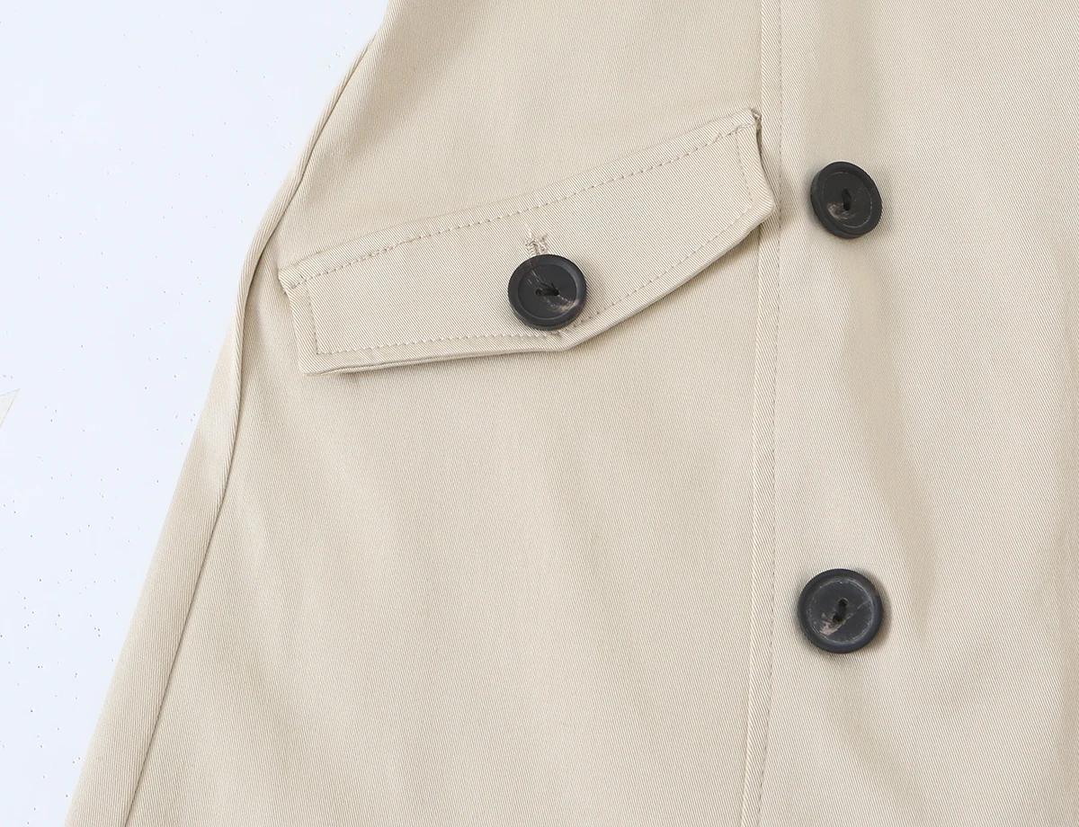 KONDALA Damen Elegantes Schickes Minikleid mit Hohlnacken, Lässige Knöpfe, Taschen, Schlankes Kleid, Trendiges Ärmelloses Kleid für den Herbst 2026 – Detail 8