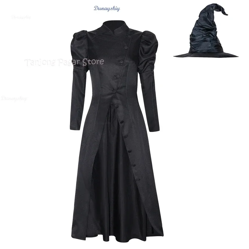 

Glinda Elphaba Cosplay Wick Cosplay Witches Costumes Clothes Party Role-playing Suit Black Pink Dress Robe Hat 2024 New