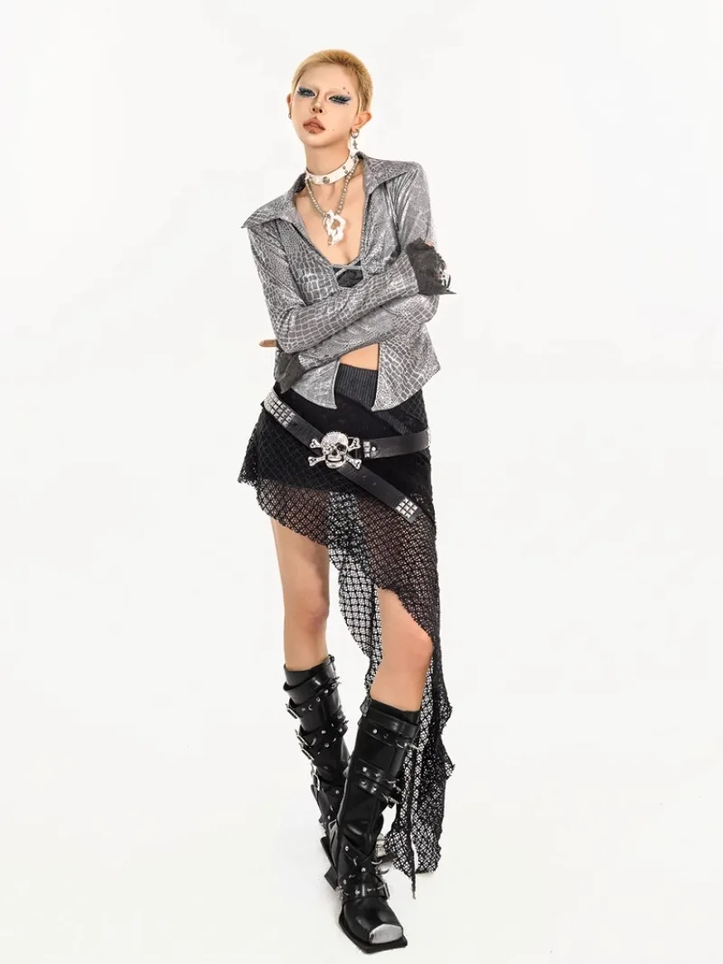 Summer American Hot Design Cardigan Niche New Versatile Outer Wear Long-sleeved Top Women