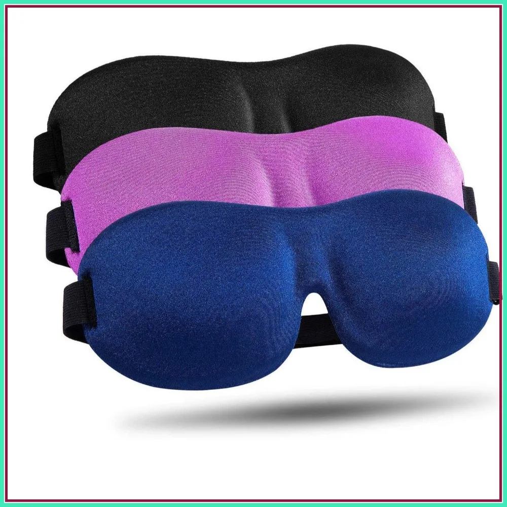 

Blackout 3D Eye Mask for Sleeping, Night Blindfold for Men Women, Side Sleeper, 3 Pack