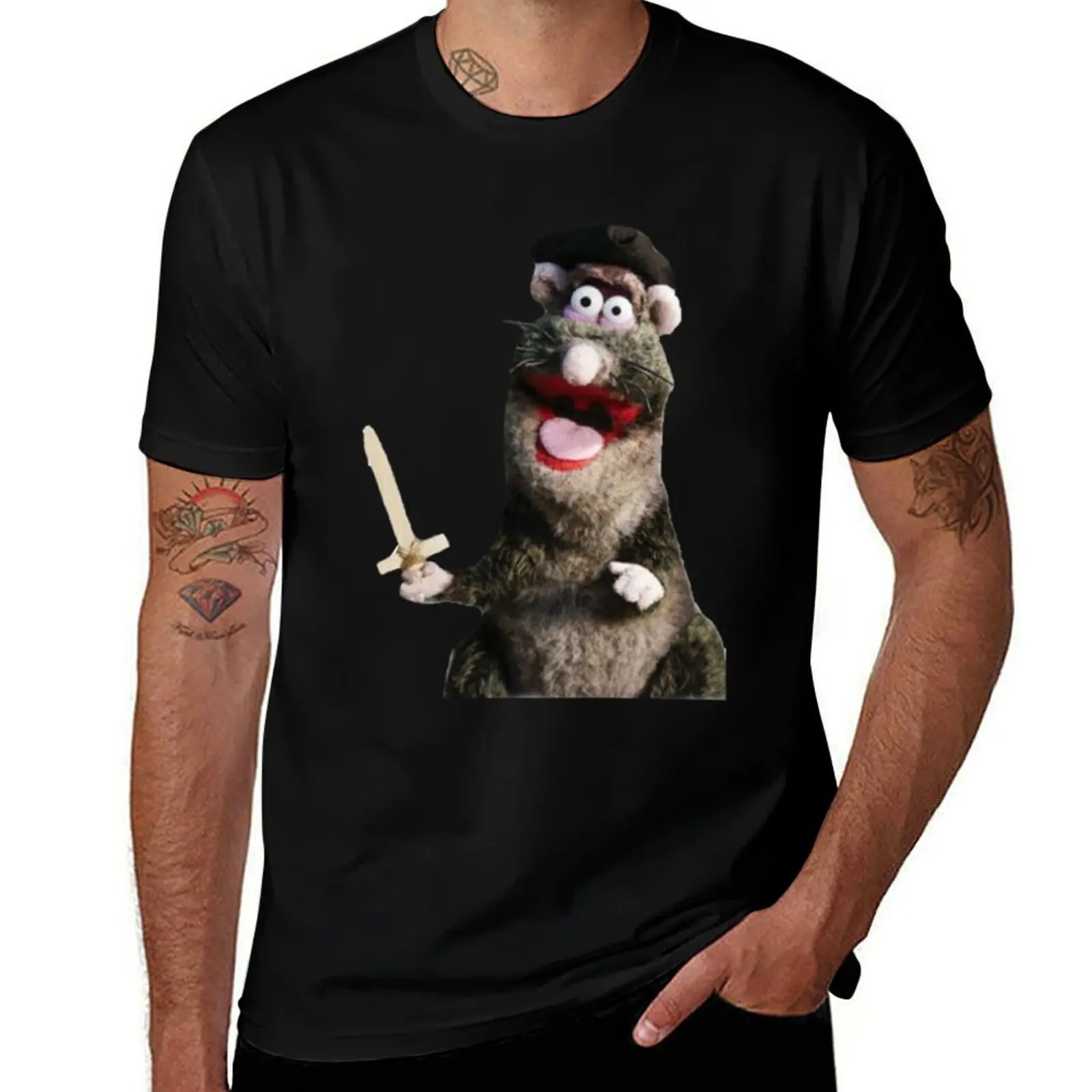 man Rat Sword t shirt Histories funny shirt t T-Shirt men with humor t cotton plain Horrible dark shirts 100%