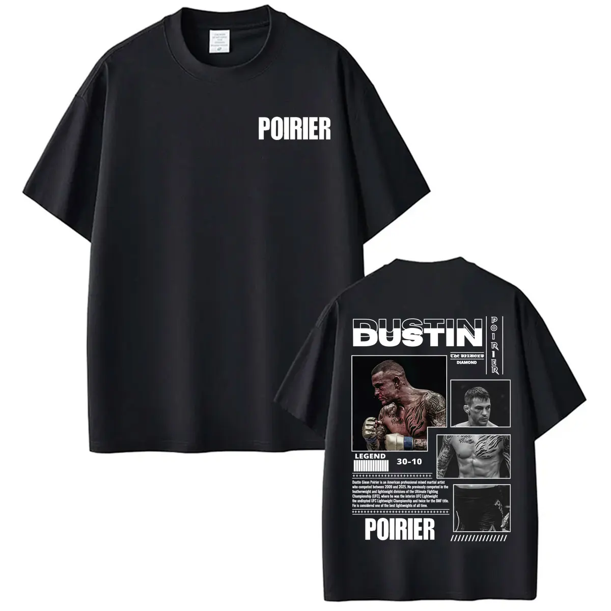 Dustin Poirier The Diamond Cover Print T Shirt Men Women Fashion Violence Aesthetic T-shirts Casual Cotton Short Sleeve T Shirts