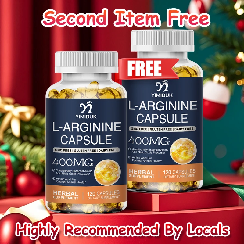 

Maximum Strength L-Arginine 400mg Supplement, for Boost Metabolism, Performance, Endurance & Muscle, Vitality & Overall Wellness