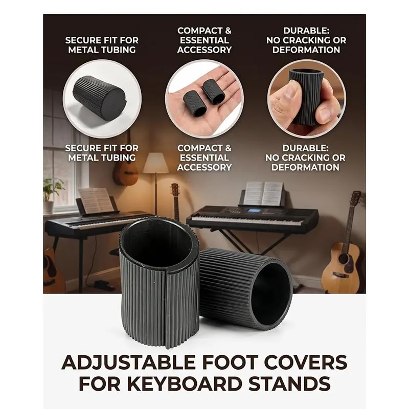 A64T-Keyboard Stand Feet Covers Adjustable Bottom Rests Piano Part
