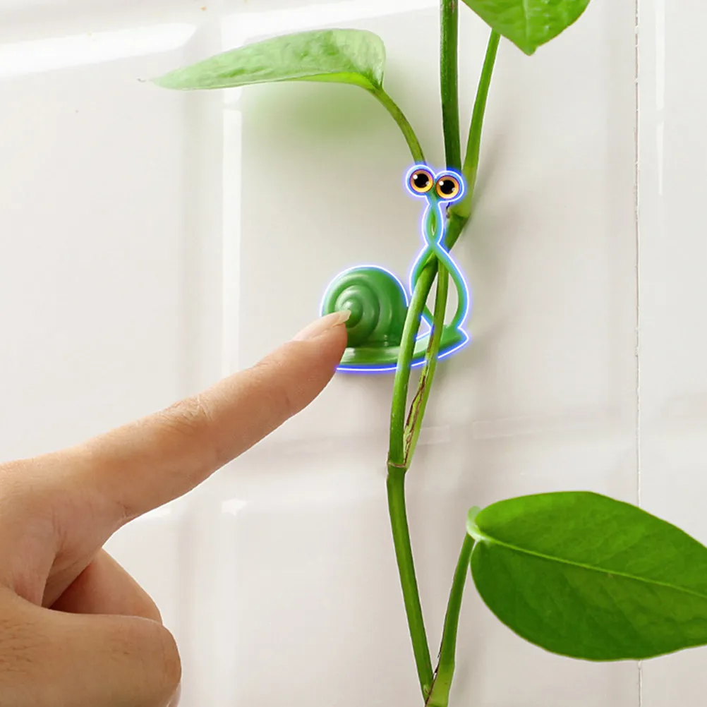 20Pcs Snail Shape Green Plant Fixing Clips Wall Mount Climbing Vine Holder for Indoor Garden Decoration Space Saving DIY Art