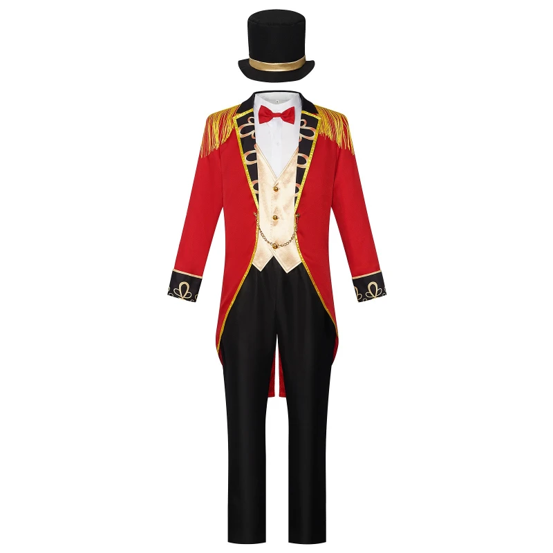 

Halloween Cosplay Costume, Circus Animal Tamer Magician Outfit, Anime Character Stage Performance Fancy Dress Up Cos Suit