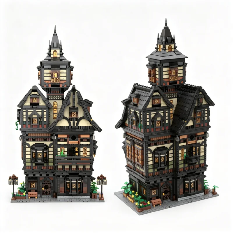 6811pcs MOC MEDIEVAL MODULAR SERIES 1 THE SAGE S TOWERHOUSE Castle Model Building Blocks Creative Gift DIY Display Decor Adult