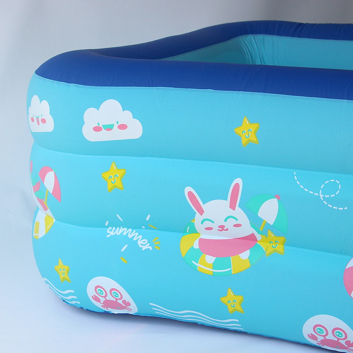 Piscina gonfiabile per bambini, bambini piccoli, piscina gonfiabile con palline in PVC 150 * 110 * 50 cm per cortile interno ed esterno sulla spiaggia