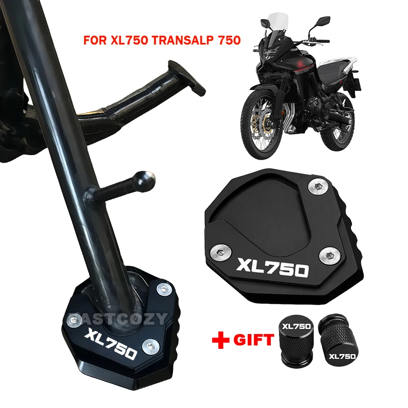 For Honda Transalp750 XL750 Side Stand Enlarge Kickstand Enlarger Support Extension XL Transalp 750 2023 2024 2025 Accessories