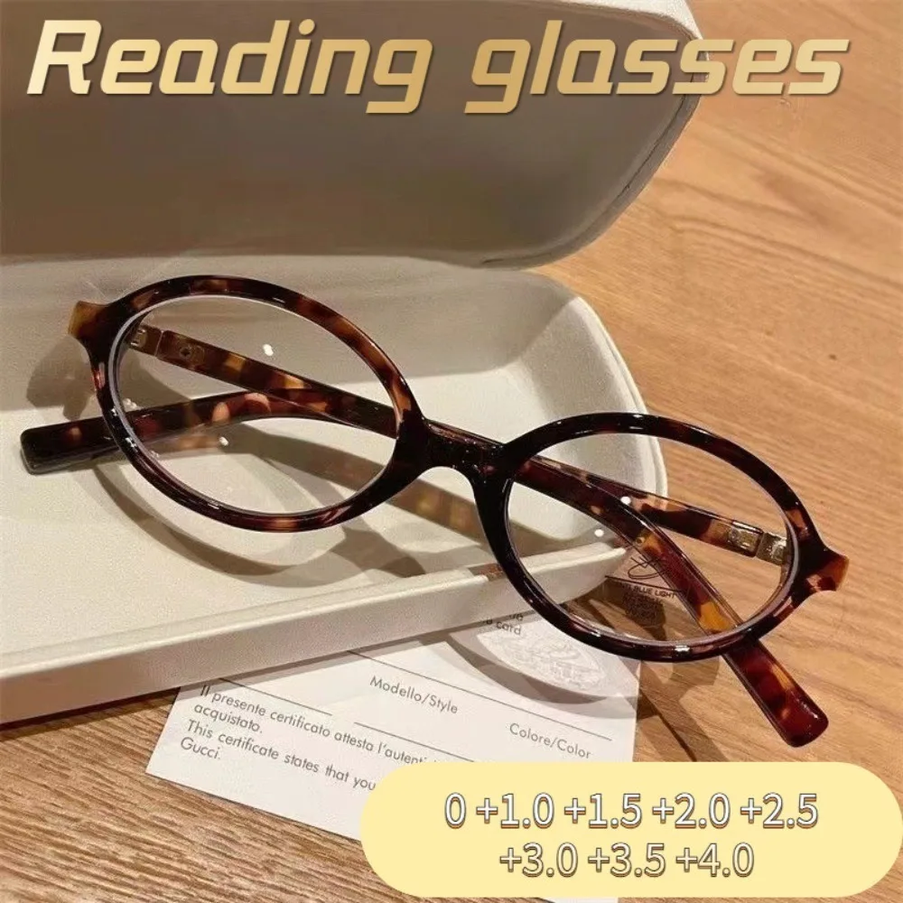 5 PCS +1.0~+4.0 Anti-blue Light Reading Glasses for Women Y2K Fashion Elegant Women's High Definition Presbyopia Glasses