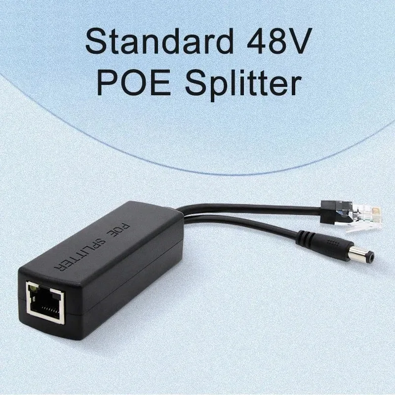 Gadinan POE Connectors Adapter 48V To 12V  Cable Splitter Injector Power Supply Let 12V DC IP Camera Become POE Camera Function