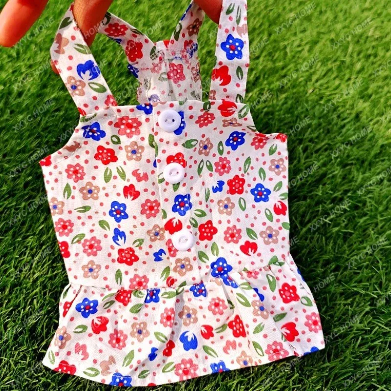 

Cat Clothes Summer Thin Anti-Lint Skirt Pet Dog Small Dog Floral Summer Clothing