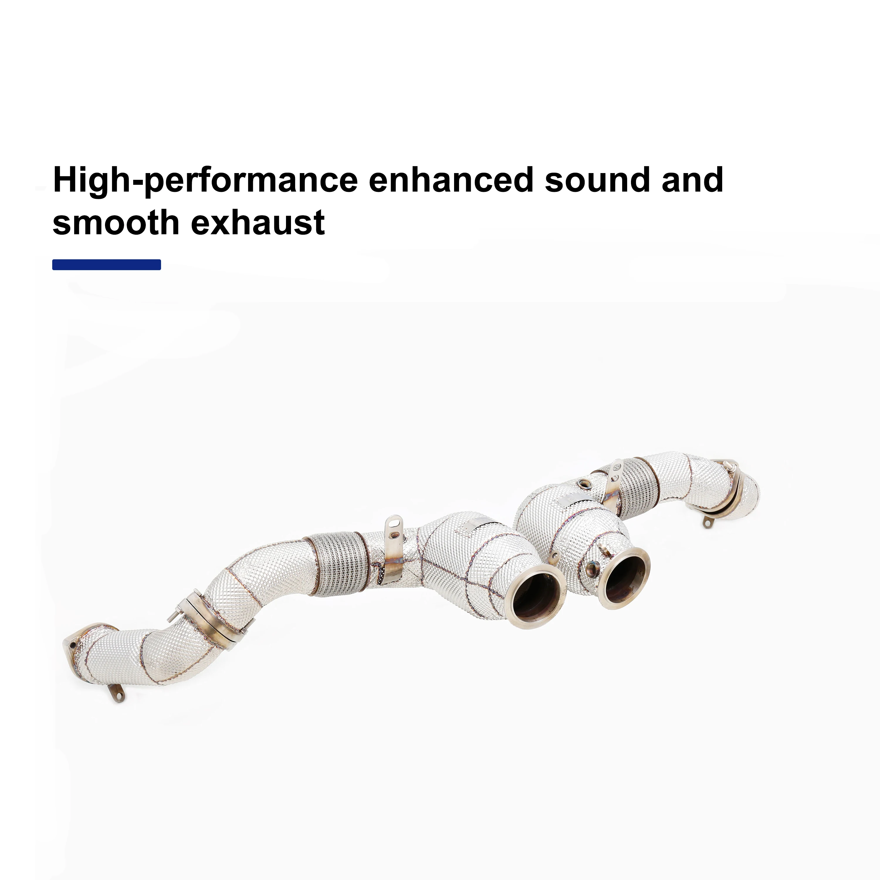 ACE Auspuffsysteme Hochleistungs-SUS304-Downpipe für BMW F95 X5M F96 X6M 4.4T LCi S68 Auspuffrohr mit Hitzeschutz – Detail 6